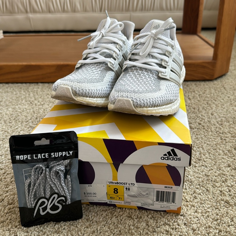 Adidas UltraBoost 2.0 LTD Reflective 3M White Mens 8